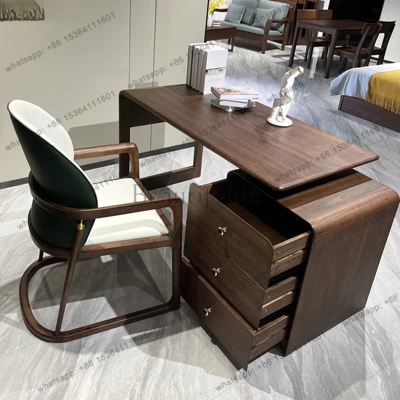 all solid wood desk desk writing table home study furniture modern simple computer desktop