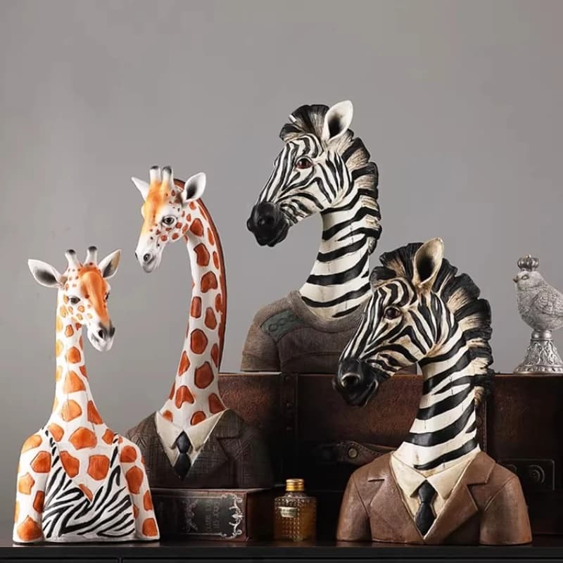 Nordic zebra ornaments, living room, home accessories, creative clothing store, window soft decoration, retro props