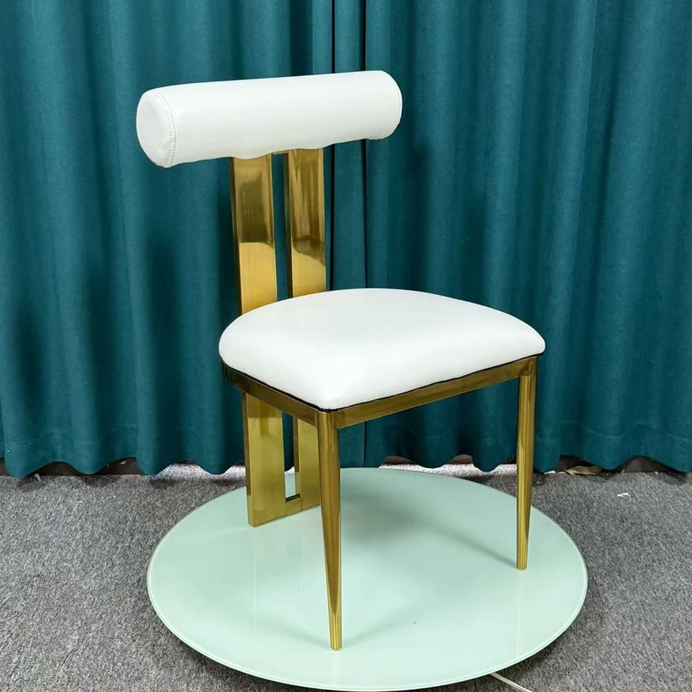Luxury Commercial Furniture Events Gold Frame Chair Dining Hotel Banquet Wedding Chair