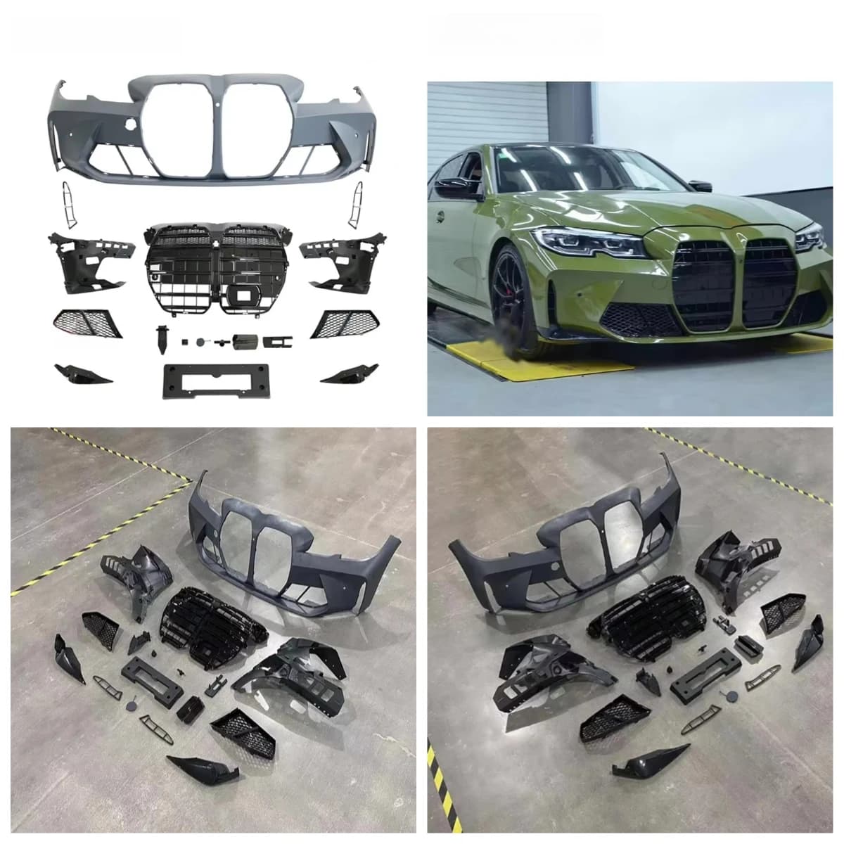 Car Modified Front Bumper With Grille Assy BodyKit For 3 Series G20 Upgrade To M3 G80 1:1 Body Kits 2019-2020 Body Kit