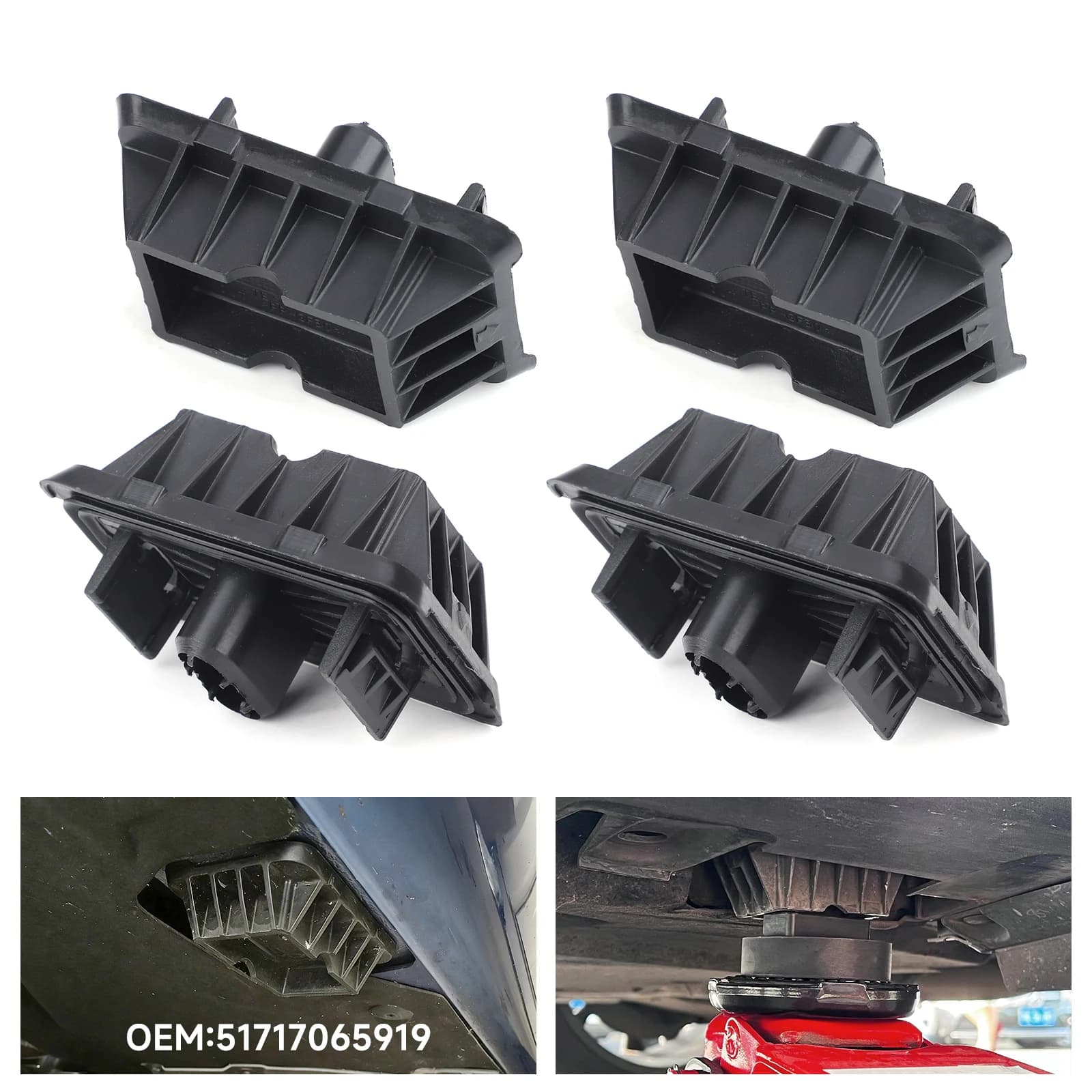 OE 51717065919 Black Jack Pad Under Support Pad Lifting FOR BMW X3 F25 2010-2017 SUV 5 SERIES E61 2004-2010 ESTATE Jackstand