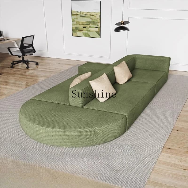 Modern simple fabric sofa module combination office negotiation company reception area sofa