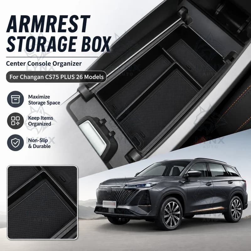 For Changan CS75 PLUS 26 Models Armrest Storage Box Center Console Organizer Car Accessories Upgrade Custom Fit