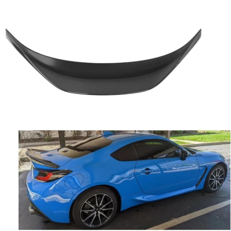 Real Carbon Fiber T Style Rear Trunk Spoiler Wing For Toyota GR86 Subaru BRZ 2021-2024