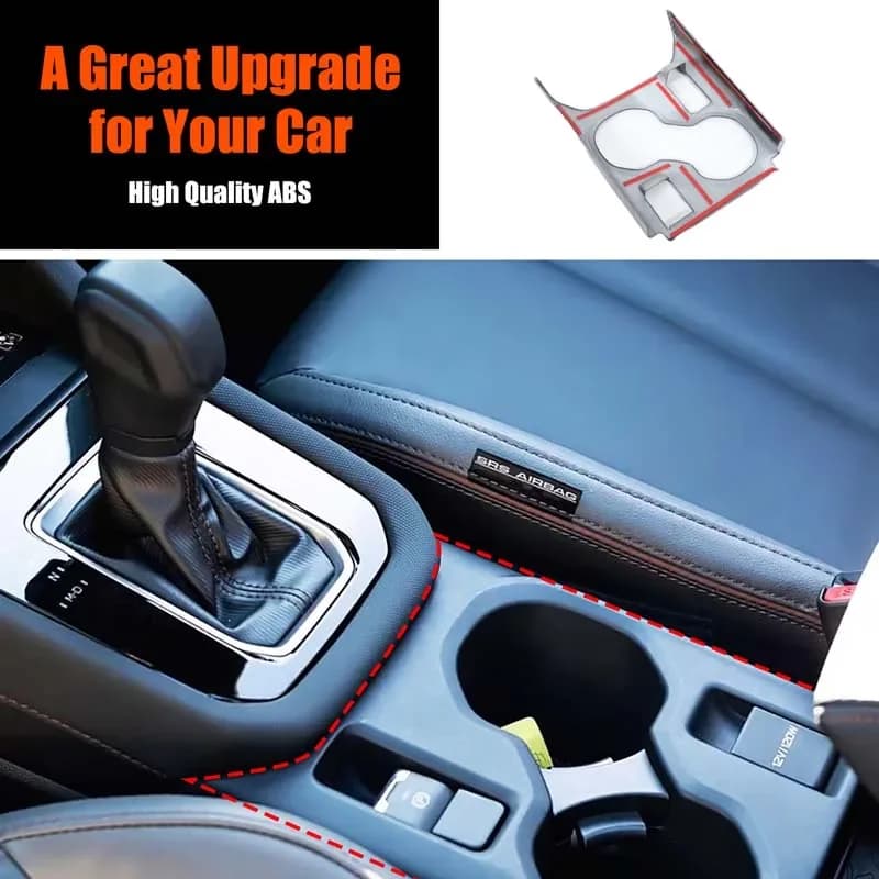 1Pcs ABS Carbon Fiber For Subaru Forester 2025+ Car front drainage cup holder panel decorative sticker car interior accessories