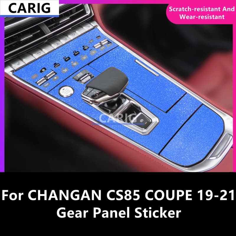 For CHANGAN CS85 COUPE 19-21 Gear Panel Sticker Modified Carbon Fiber Interior Car Protective Film Accessories Modification