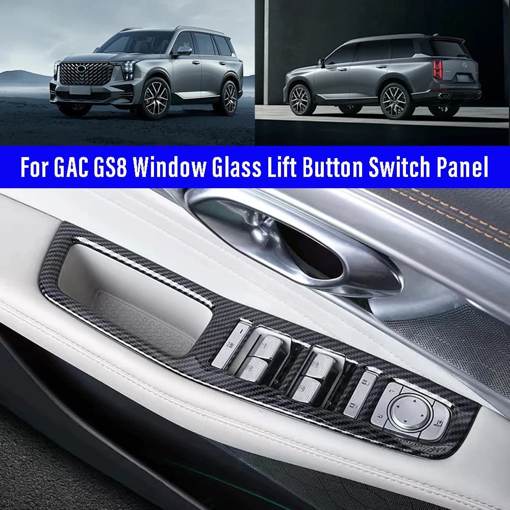 For GAC GS8 Windows Control Panel Trim Car Accessories Protector Auto Window Rises Cover Frame Stickers 2022 2023 2024 2025