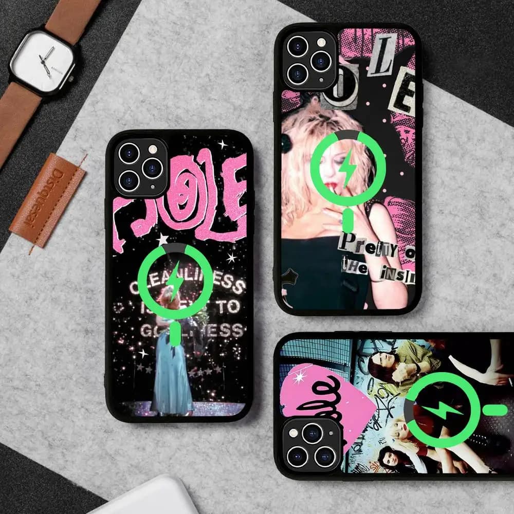 Alternative Rock Hole Band For Magsafe Magnetic Phone Case For IPhone 17 16 15 14 13 12 11 Plus Pro Max PC+TPU Cover