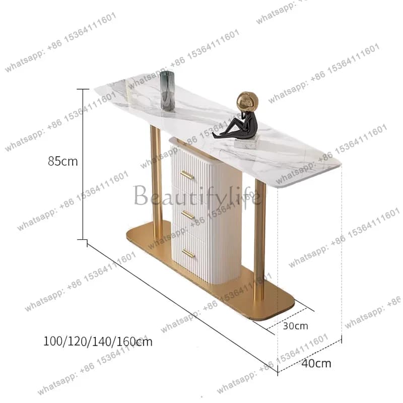 YJ Luxury Entryway Console Tables Modern Design Living Room Italian Console Tables With Drawers Storage Console Entrée Furniture