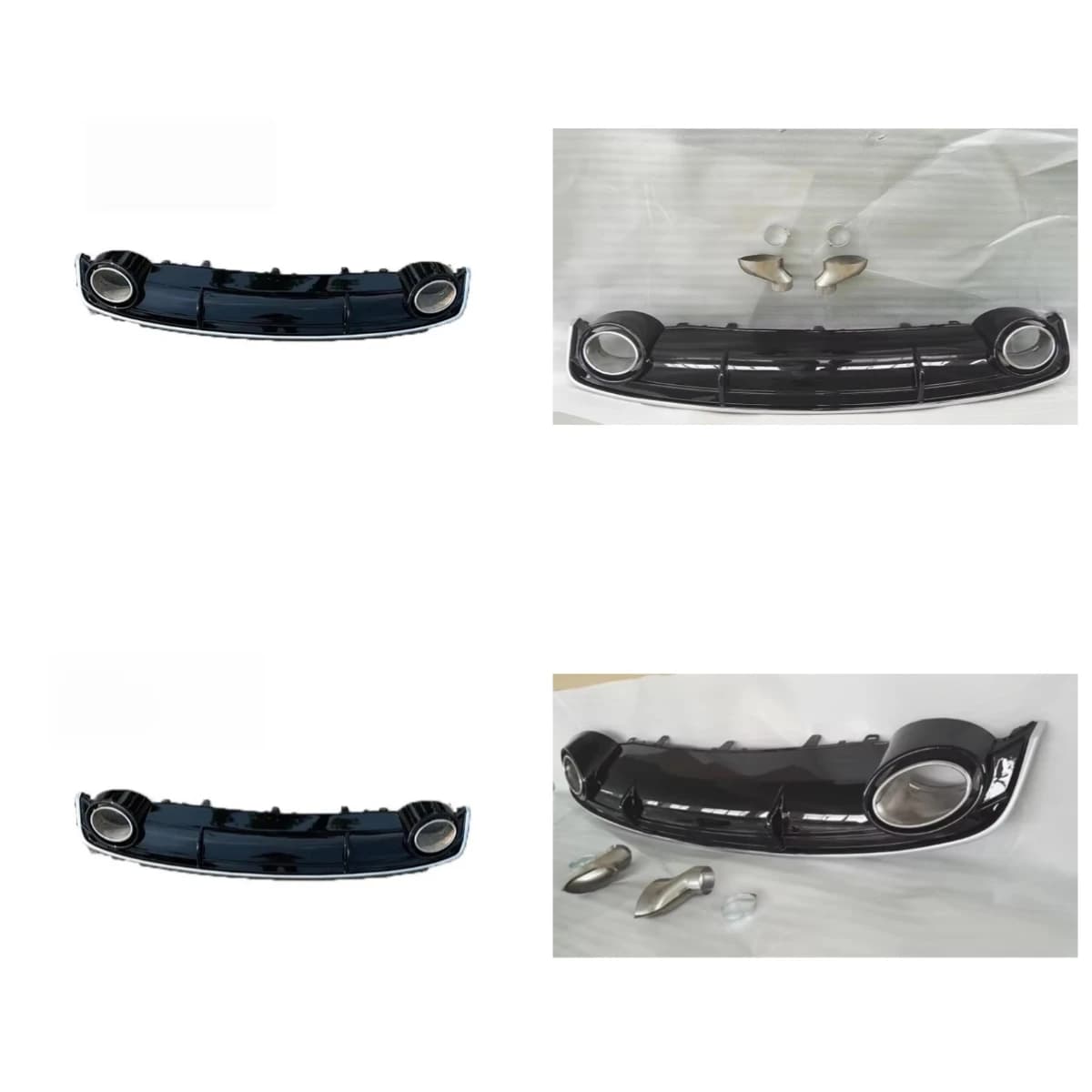 Stlf PP Normal Rear Diffuser For Rear Bumper For A7 S7 RS7 C7 C7.5 2011-2018