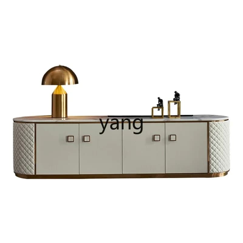 LH light luxury TV cabinet neoclassical marble floor cabinet living room furniture combination