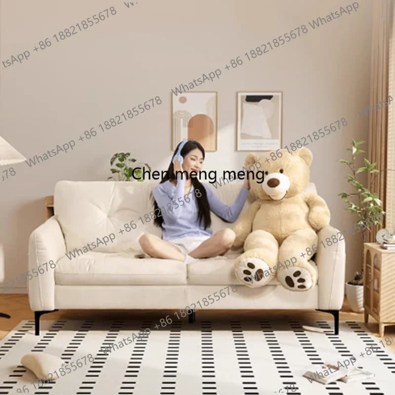 Aesthetic Minimalist Sofa Designer Fabric Double 2025 Living Room Sofa Chaise Lazy Sponge Divano Sottovuoto Furniture Home