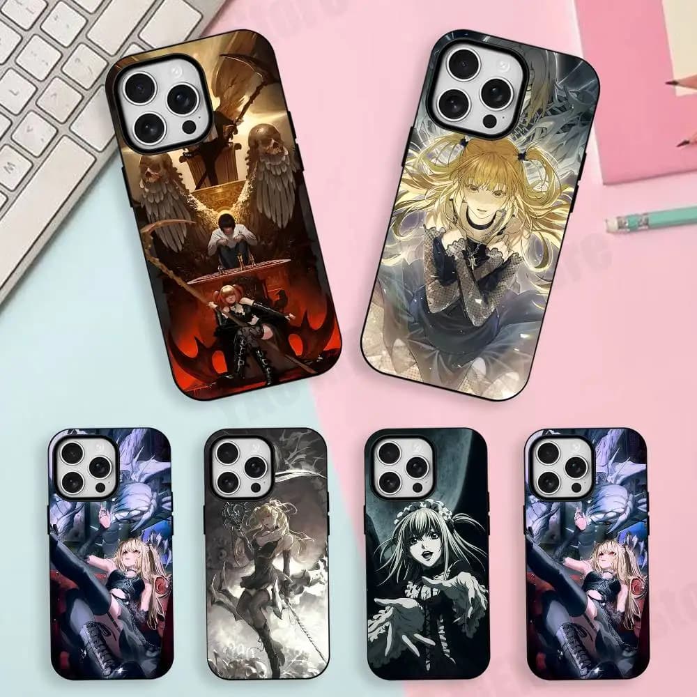Cartoon Misa Amane Rem Silicone Soft Case For iPhone 18 17 16 15 14 13 12 11 Pro Max For Magnetic Shell Frosted Cover