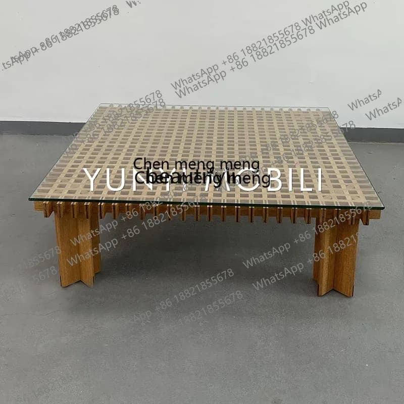 Q178 French walnut ash wood coffee table side table antique designer