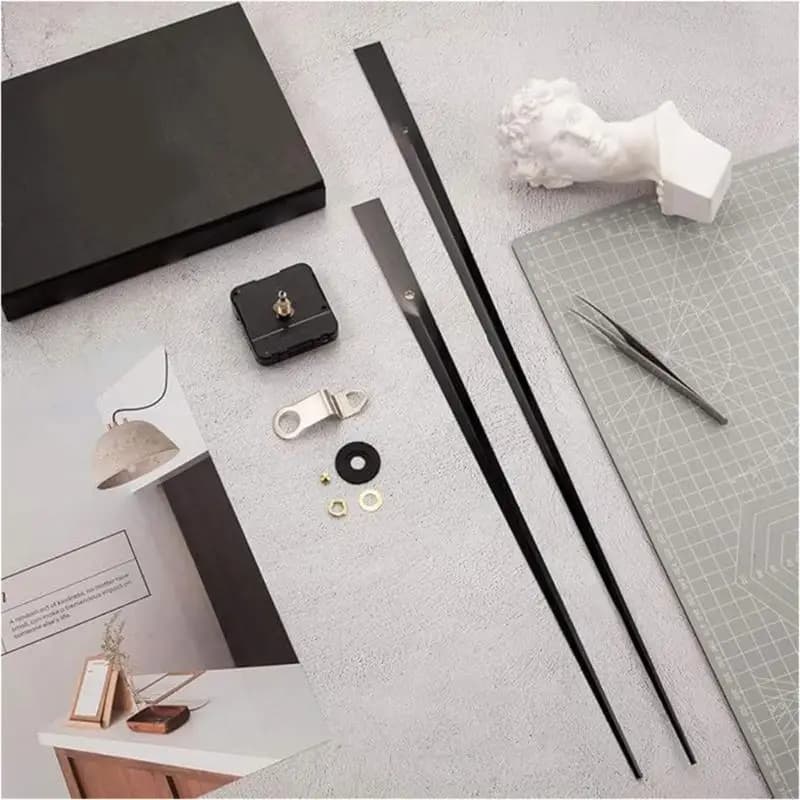 Clock Repair Set with Long Wall Clock Hands, Strong Drive Mechanism for DIY Clock Users and Indoor Assembly Work 55KF