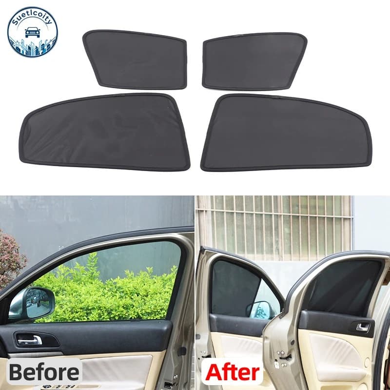 Interior Car Accessories For Alfa Romeo 159 2004-2011 Polyester Black Car Front Rear Window Insulation Mesh Trim