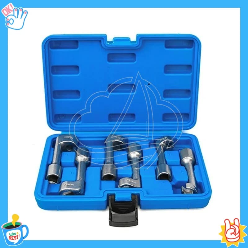 6Pcs L-shaped Socket Wrench Fuel Line Remover Hexagonal Fuel Pipe Repair Tool