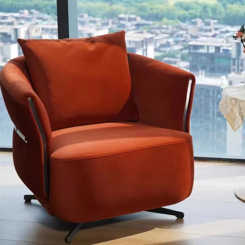 #Comfortable Modern Leather Swivel Chair Sofa Armchair For Bedroom Living Room Hotel