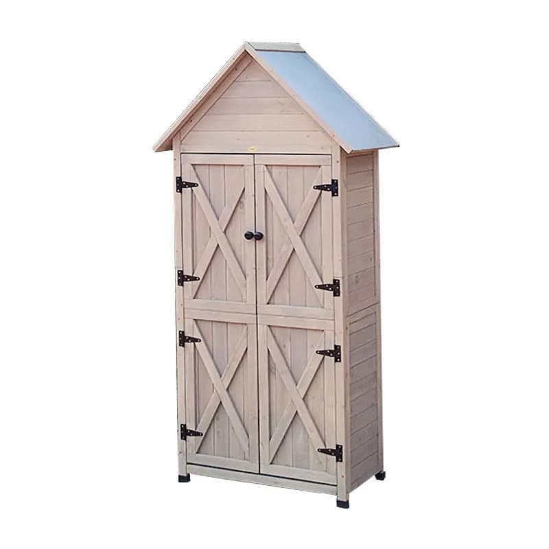 Outdoor solid wood locker, courtyard garden sundries storage wooden box
