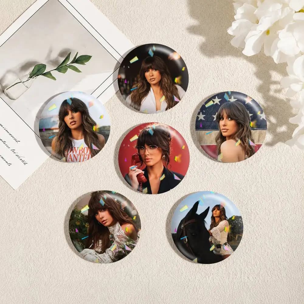 Singer E-Ella Langley  25mm 32mm 44mm 58mm 75mm Brooches Badges Pins for Accessories Gift