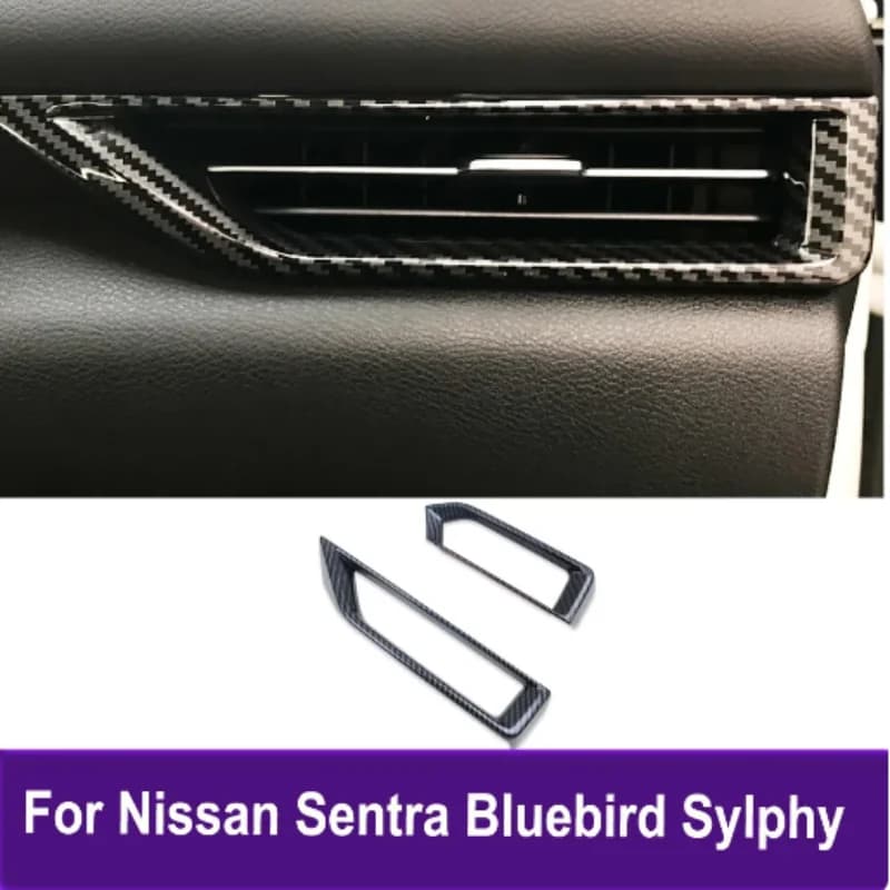 ABS Interior Beside Outlet Cover Air Outlet Vent Frame Trim For NISSAN Sylphy Sentra 2020-2023 Car Styling