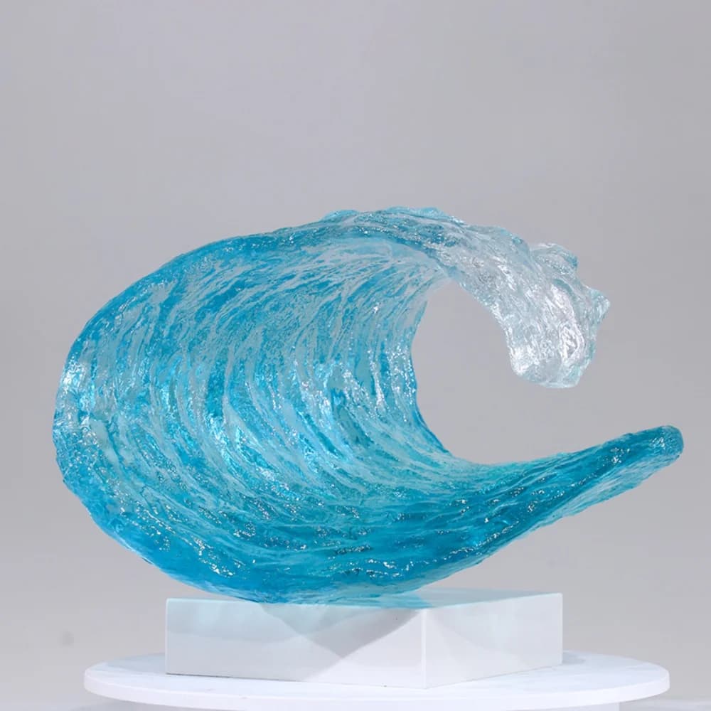 ※a Direct From Factory Transparents Resin Wave Sculpture Coastal Art Wholesale Park & Home Ornament
