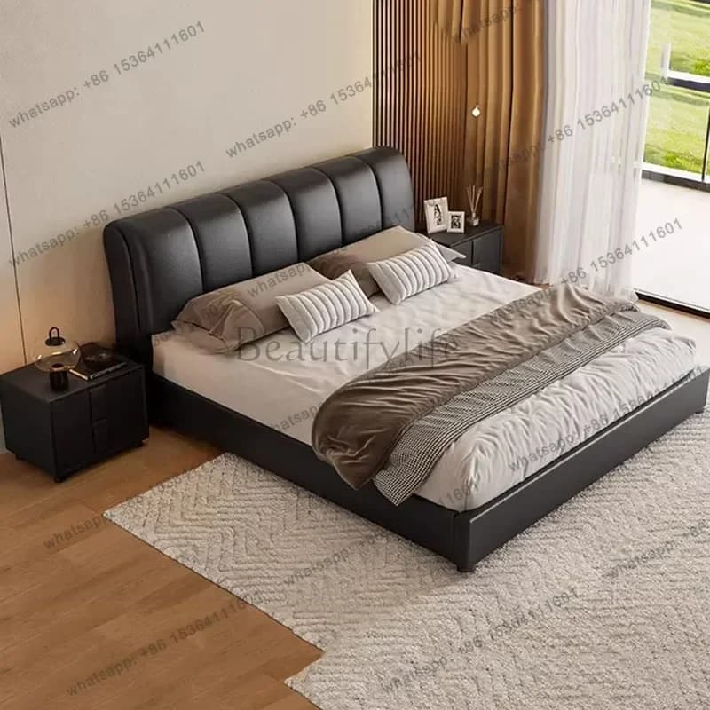 ld Mobile Wooden Bed Bedroom Queen  Luxury  Double Modern Floor Bed Sleeping Letto Matrimoniale Lounge Suite Furniture