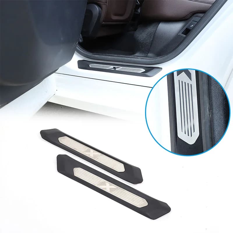 For BMW X3 G01 X4 G02 2018 2019 Car Accessories 2 Pcs Car Rear Door Sill Protector Plate Cover Trim Accessories