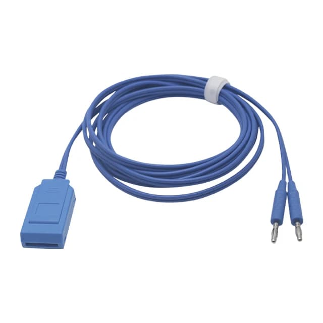 Disposable Electrosurgical Negative Plate Connection Cable Electrode Caution Cable 2-Pin ESU Bipolar Cable