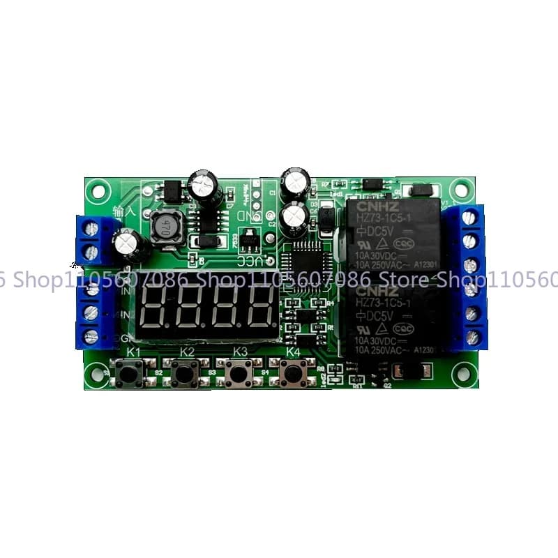 Two-way Time Relay Control Delay Module Timing Switch Trigger Timing Self-locking Cycle Direct AC 12v