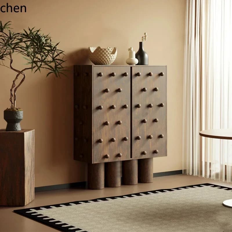 DSA  new side cabinet original abstract chest cabinet art paint engraving cupboard entrance shoe cabinet