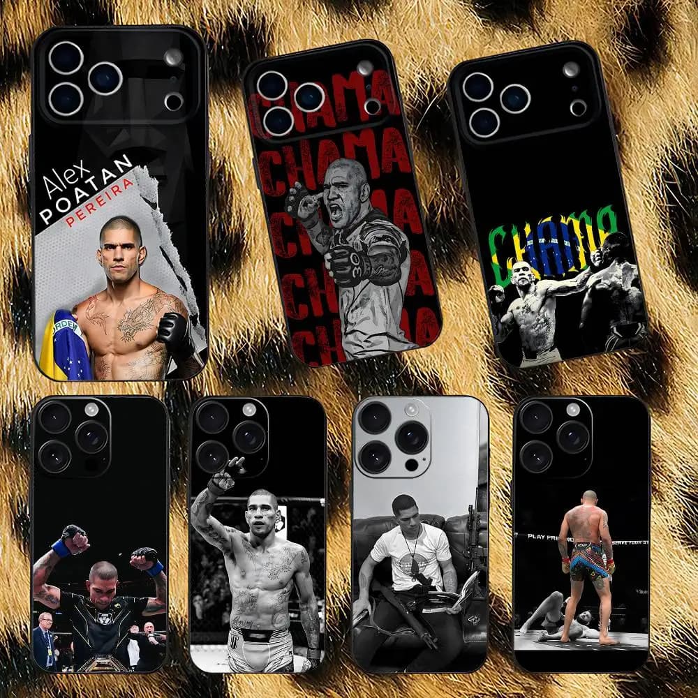 Fighting Pereira Alex Phone Case For iPhone 17,16,15,14,13,12,Pro,Max,Plus,E,SE4,Air,Mini Black Soft Box