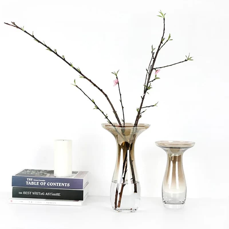 Nordic Style Vase Hydroponics Transparent Glass Vases Tabletop Living Room Decoration Hogar Moderno Flower Pot Ваза Для Цветов