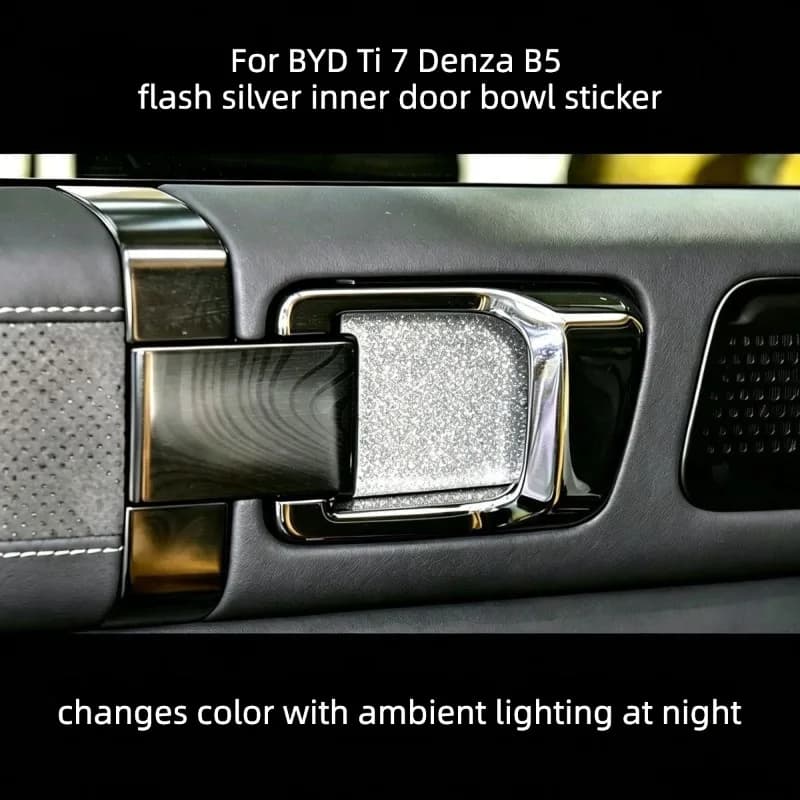 For BYD Ti7 DENZA B5 2025‑2027 Inner Door Handle Bowl Trim Sticker Star Glitter Rhinestone Decor Decal Interior Mod Accessories