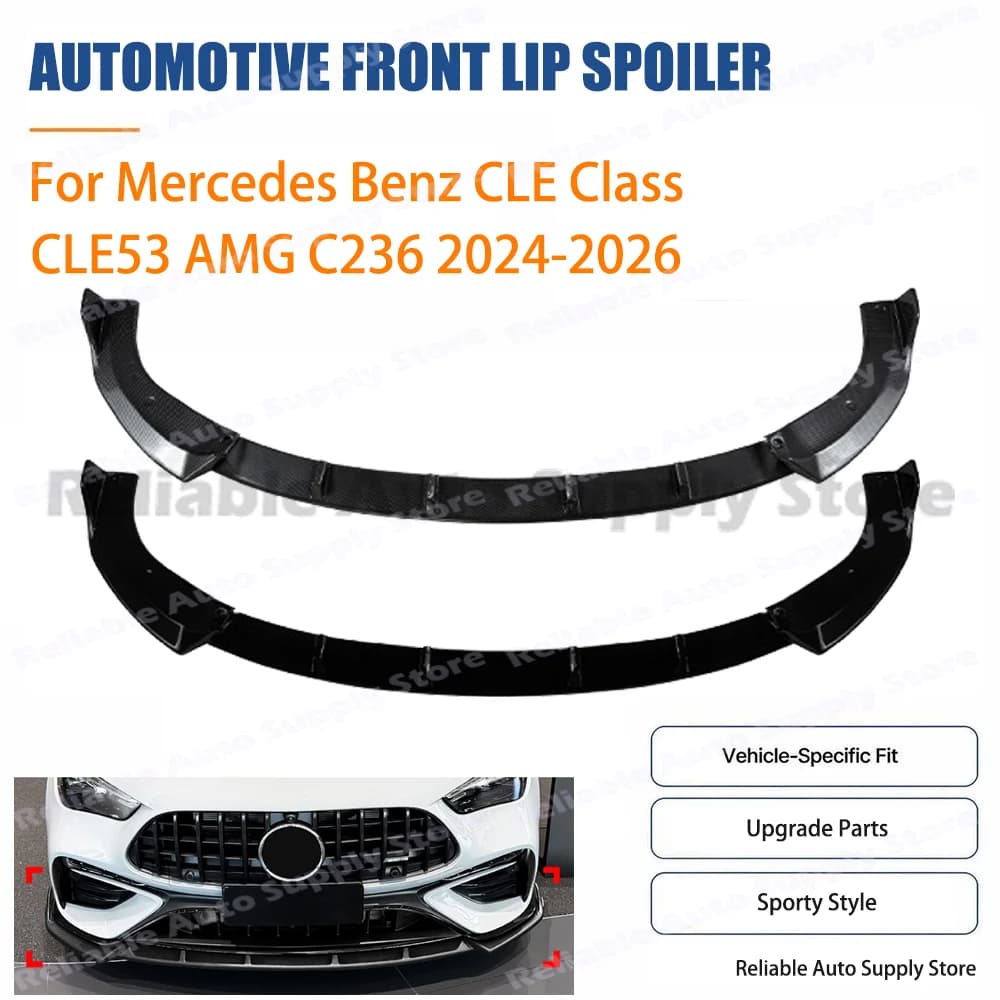 Front Lip Spoiler For Mercedes Benz CLE Class CLE53 AMG C236 2024 2025 2026 Upgrade Sporty Front Splitter Car Accessories