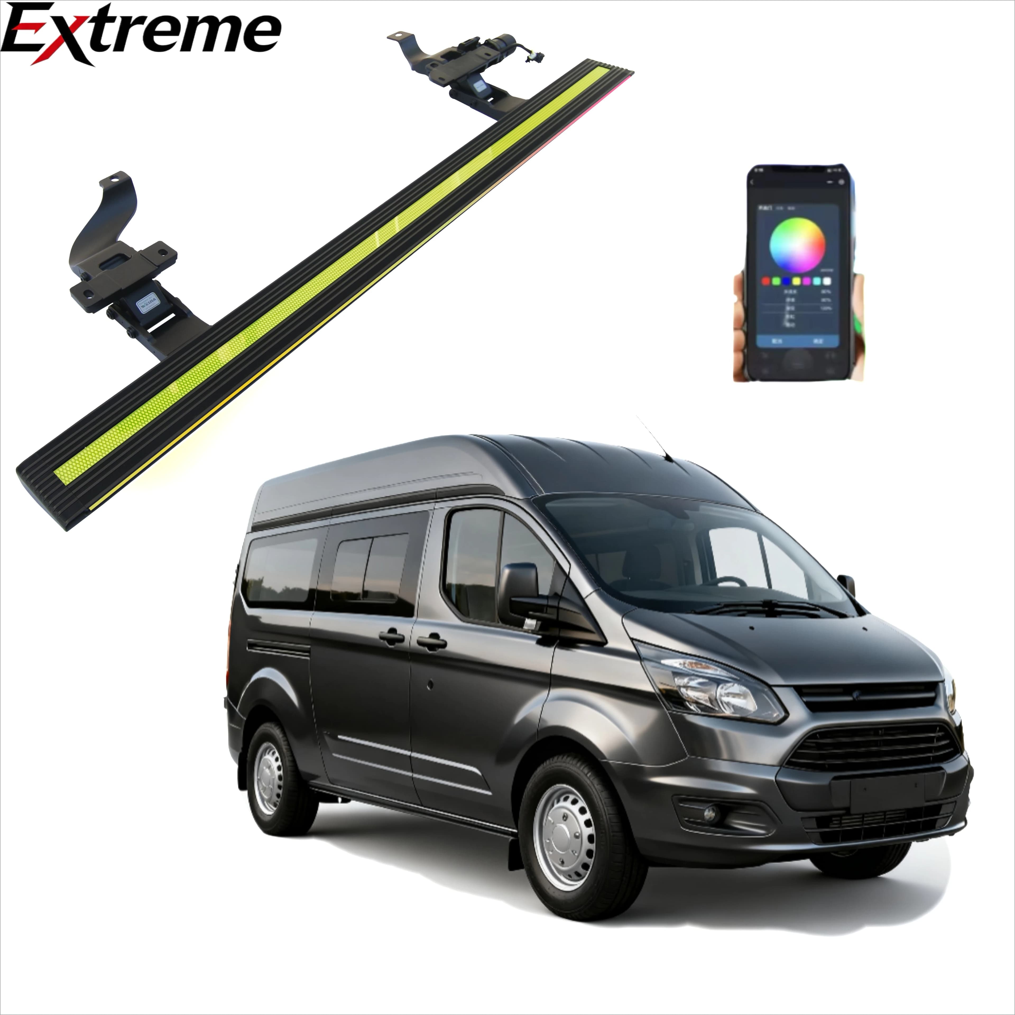 EXTREME Manufacturing Factory Aluminum Alloy Side Steps for Ford Transit Short/Middle 16-25 Electric Running Board OEM/ODM