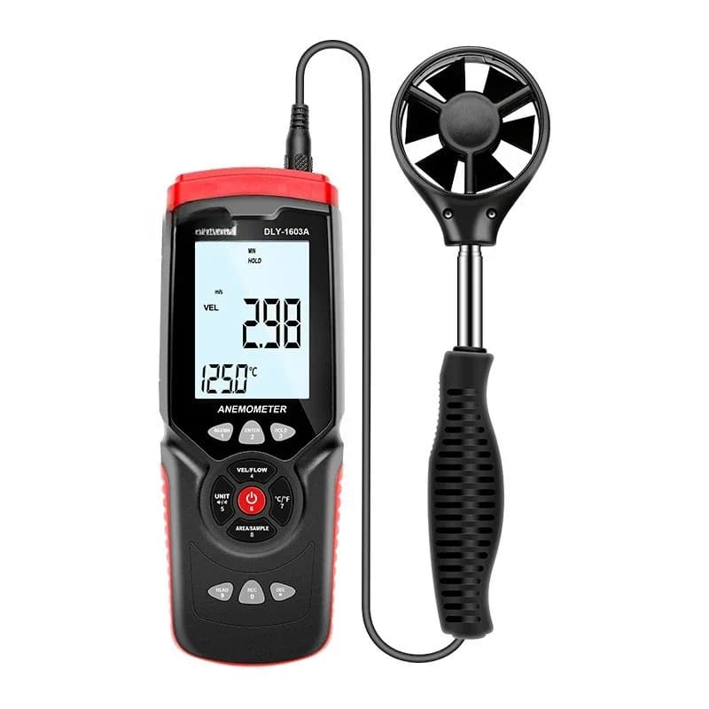 Digital anemometer Handheld wind direction Wind speed tester Measuring temperature and humidity Convenient