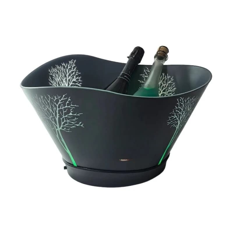 Ice Bucket RGB Luminous Battery Powered Beverage Cooler Nightclubs and Wedding Events Ice Bucket