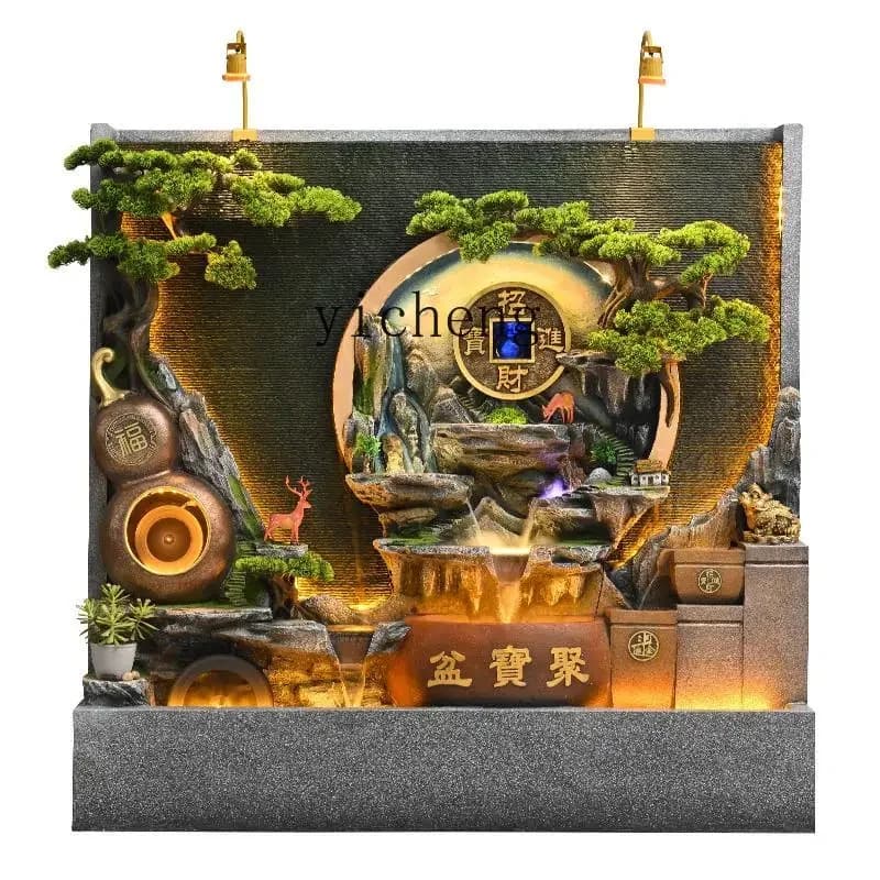 ZC flowing water fountain rockery water curtain wall living room office courtyard circulating water decorative ornament