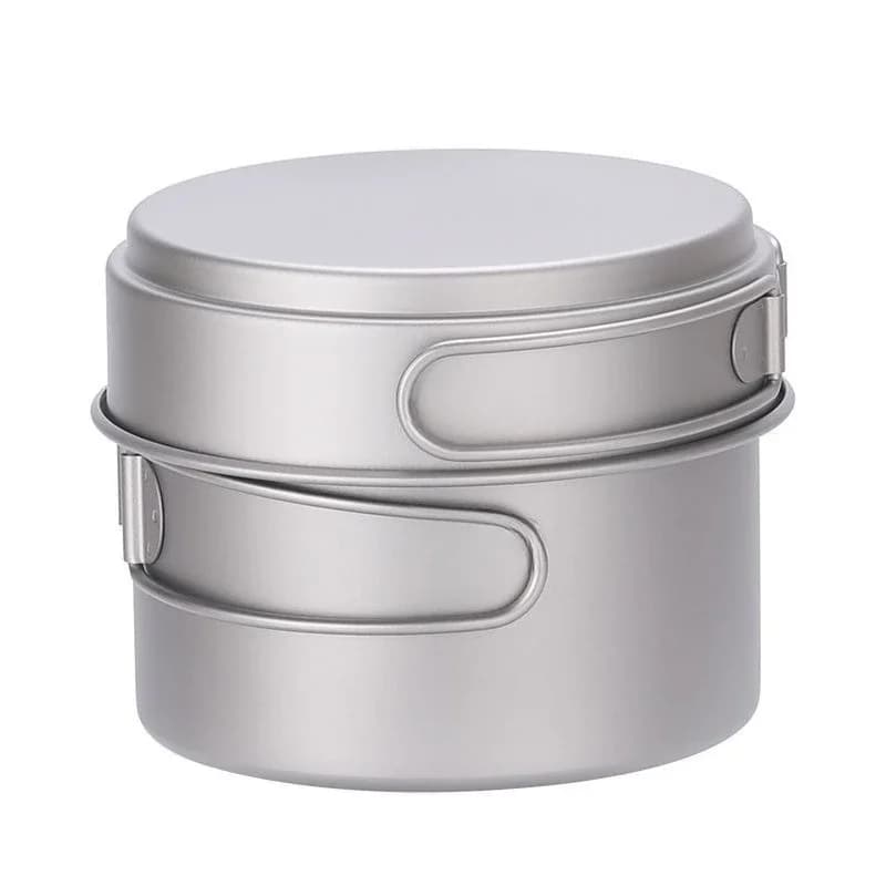 Pure Titanium Pot Outdoor Camping Set Pot Frying Pan Frying Pan Soup Pot Set Dormitory Picnic