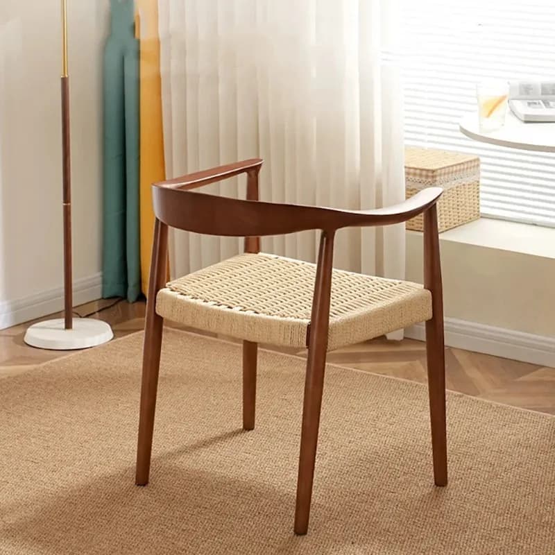 Set Of 2 Aesthetic Dining Chairs With Arm Rest Modern Design Restaurant Dining Chairs Accent Living Room Chaise Design Furniture