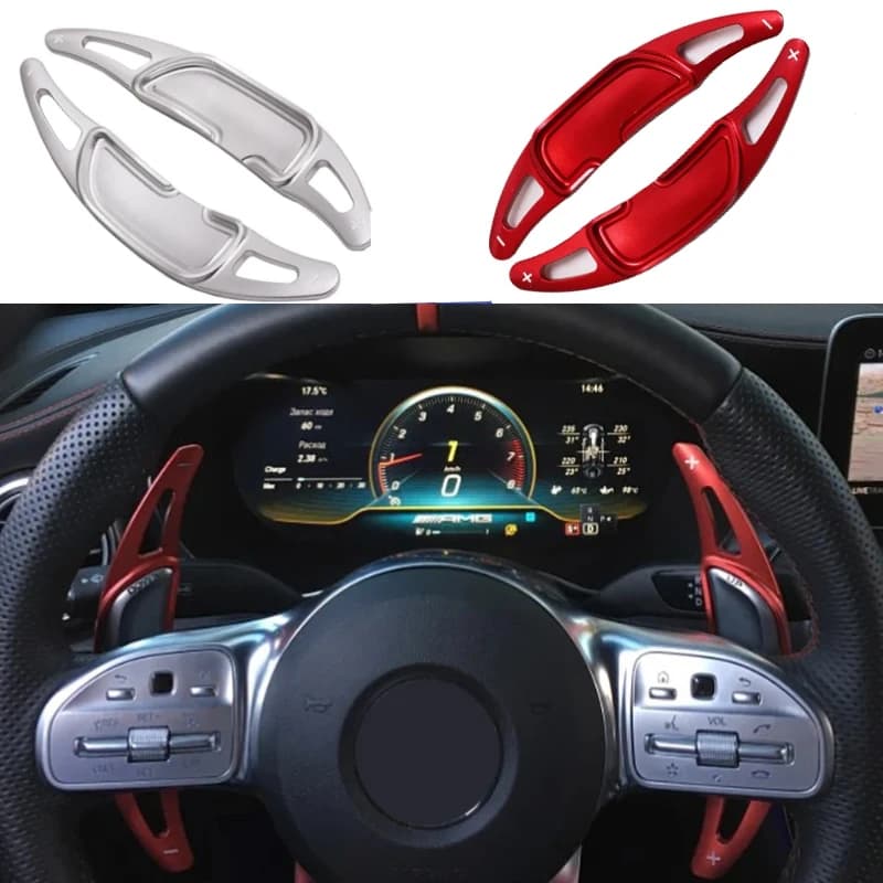 Paddle Shift For Mercedes-Benz A Class AMG A35 A45 C63 C43 SL63 CLA45 G63 GLS63 E63 CLS53 GLC43 2019 2020 Car Steering Wheel DSG