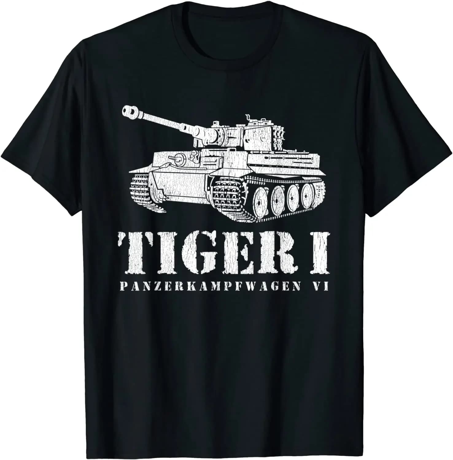 Funny Army Tiger Tank World War VI Retro Gift Men's Summer Cotton O-neck Short Sleeve T-shirt