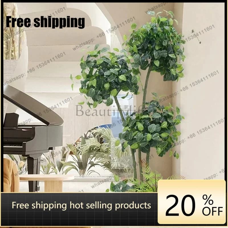 Factory Direct Simulated green plants indoor creative bionic plant combination landscaping large fake flower living room bonsai