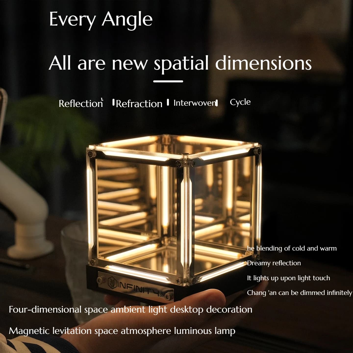 High-end Four-dimensional Space Atmosphere Desktop Luminous Ornaments Home Decorations Bedside  Abyss Bedroom Creative Gifts