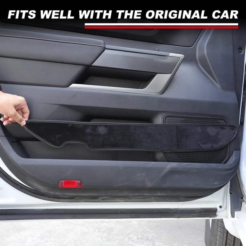 For Toyota Tundra 2022+ Velvet Black car door anti-dirty mat decorative sticker car interior protection accessories