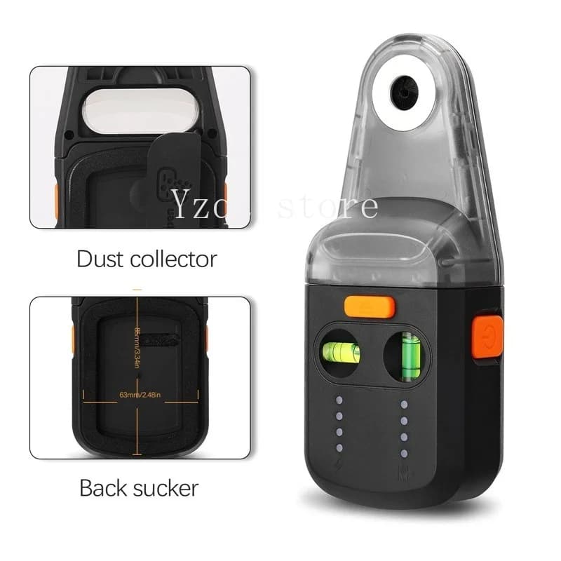 Household two-in-one electric drilling dust collector, laser level, wall-mounted electric vacuum drilling dust collector