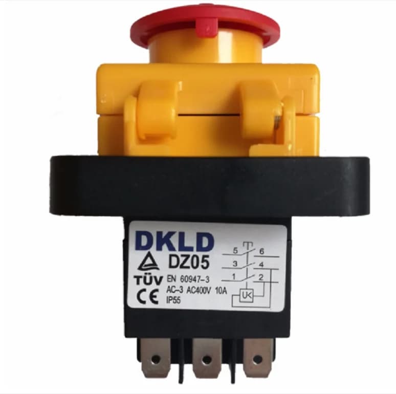 For DKLDs DZ05 IP55 380VAC 10A Electromagnetic Starter Push Button Switches with Cover Machine Waterproof Safety Switch
