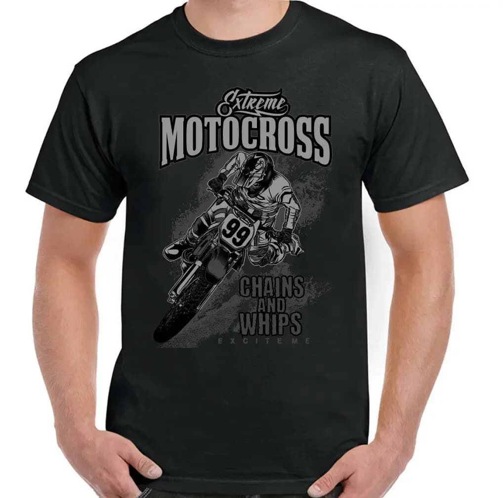 Motocross MotoX Motorcycle T-Shirt 100% Cotton O-Neck Short Sleeve Summer Casual Mens T-shirt Streetwear