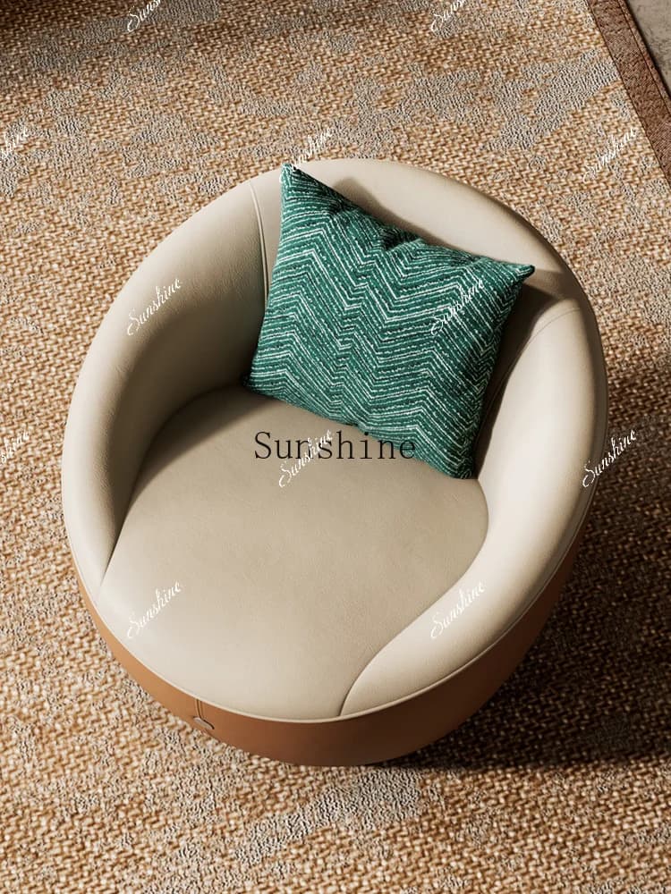 Beauty salon leisure simple living room household light luxury leather small sofa single chair  FT